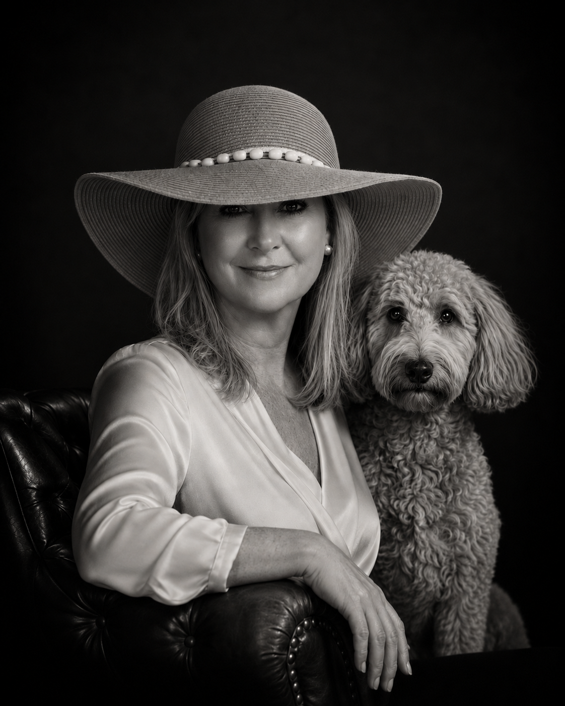 An adult Texas Doodles Goldendoodle at home in Kountze, Texas